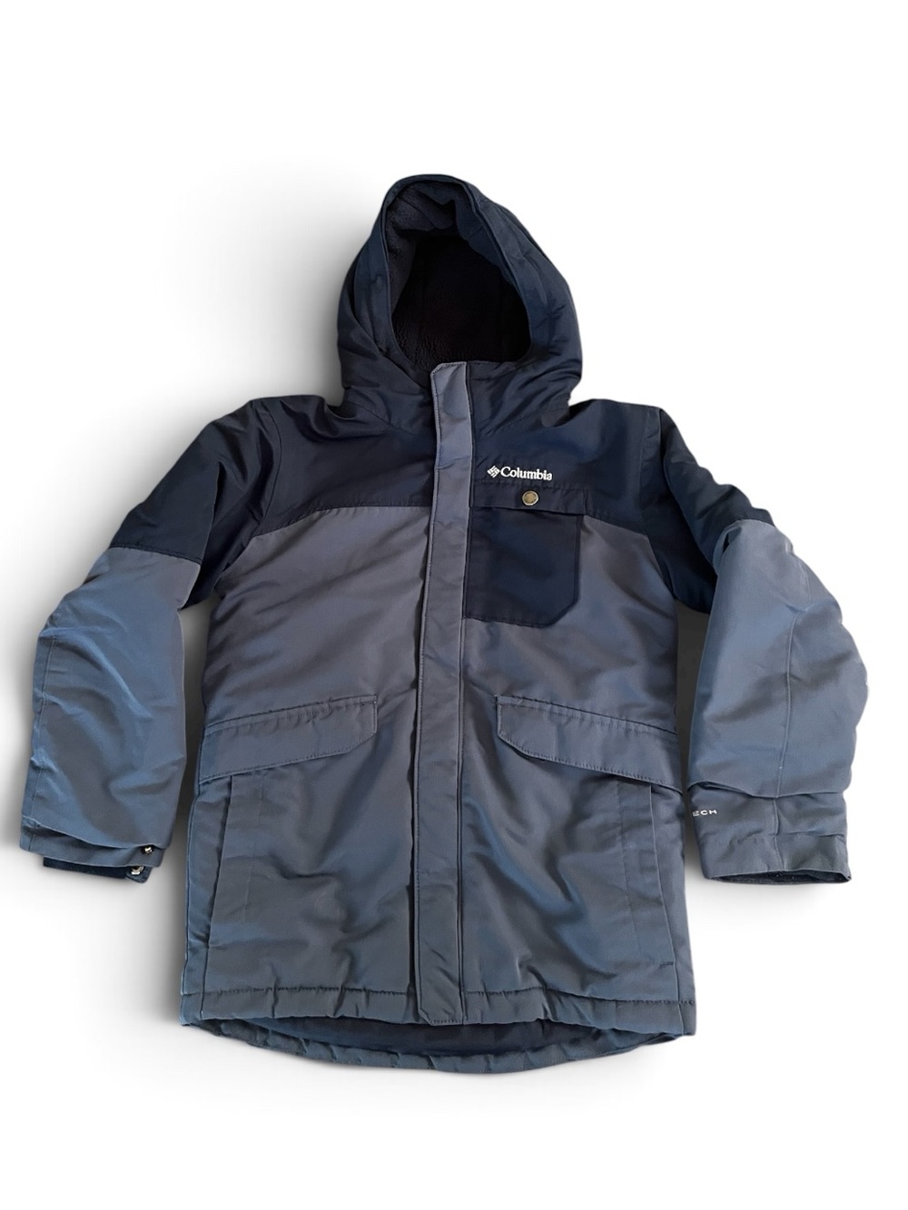 Columbia Bugaboo Kids Winter Jacket M 10/12 Omni-Heat Omni-Tech Blue